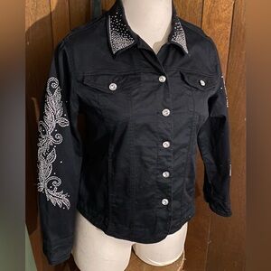 Women’s Black Denim Jacket L